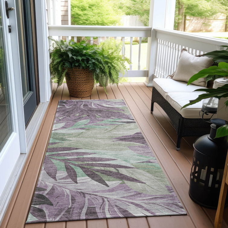 Machine Washable Indoor/Outdoor Claudian ACN1495 Lavender Rug