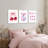 Framed Pink Coquette Bow Trendy Preppy Wall Art Prints Set Of 3, Coquette Room Decor, Preppy Room Dorm Decor Aesthetic, Pink Bow Cherry Disco Ball Wall Decor Posters-755070614