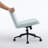  24.02‘’W Corduroy Task Office Chair With Non-Rolling Pads and Wheels-1828816768