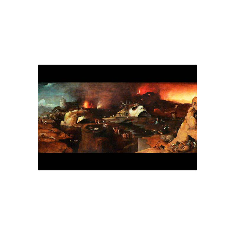 " Christ Descent Into Hell " by Hieronymus Bosch, 44" H x 66" W x 1.5" D