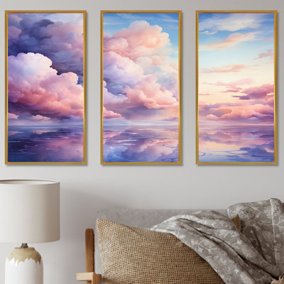 Mauve et rose couleur pastel - art mural ciel