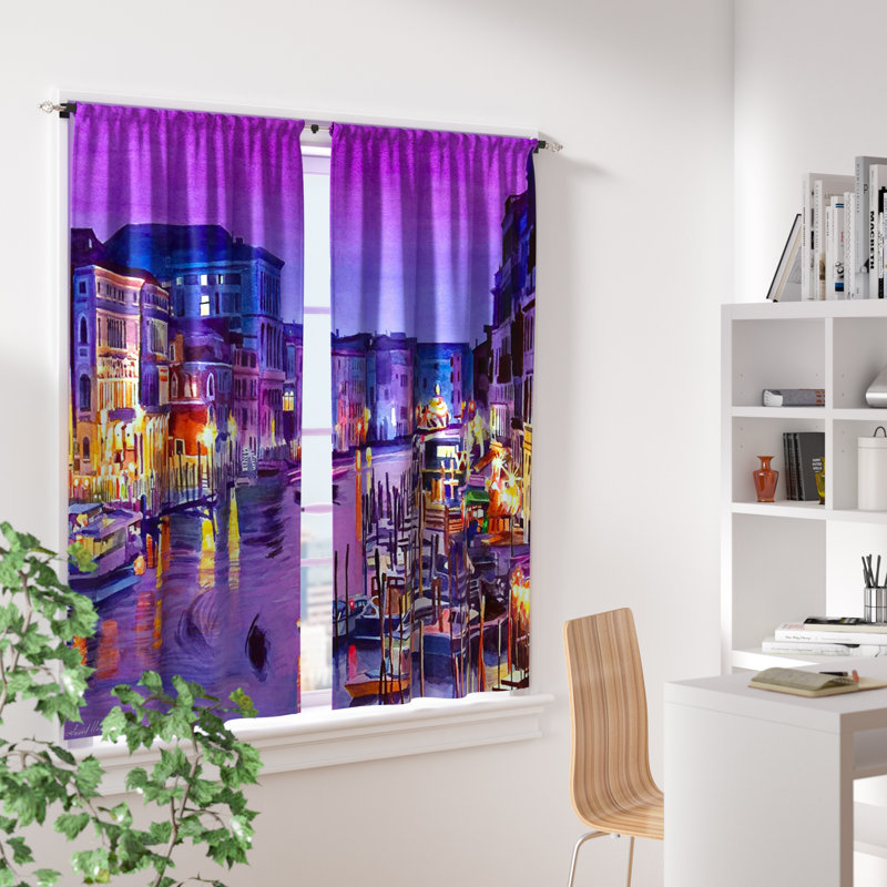 Room Darkening Curtain Pair, 20" W x 82" L