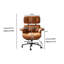 Chaise d'ordinateur pivotante en cuir