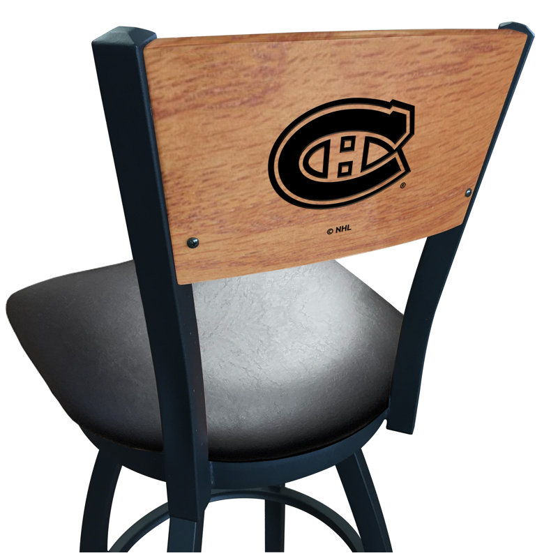 Tabouret de bar pivotant NHL, Vinyle noir, Montreal Canadiens