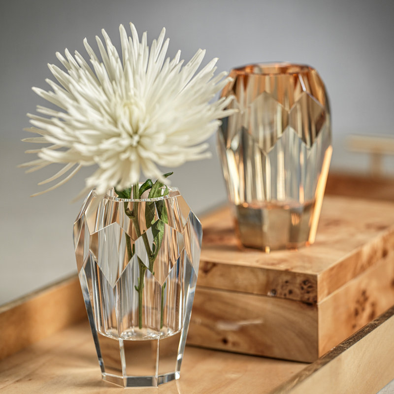 Aadhrith Glass Table Vase, Clear