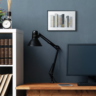 « styleing designer bookstack gray gold », reproduction d’art