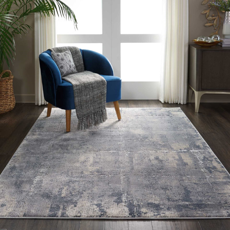 Comer Abstract Indoor Rug, Rectangle 3'11" x 5'11"