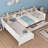 L- Shape Bed Frame with Storage 3 Drawers-810428869