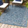 Hagerman Vintage Filigree Textured Weave Navy/Gray Indoor/Outdoor Rug
