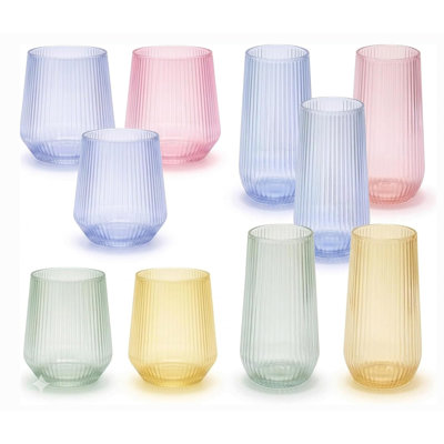 48 Pack Disposable Ribbed Cocktail Cups