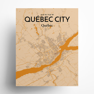 Carte de la ville de Québec, impression