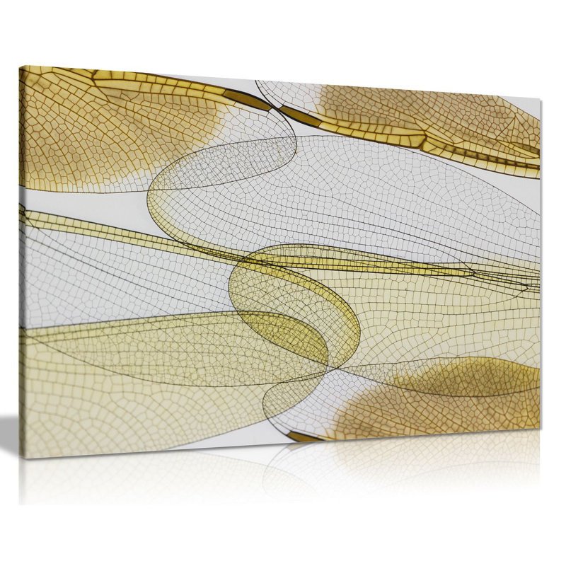 Dragonfly Wings Abstract - Wrapped Canvas Print, 61cm H x 91cm W