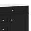 Meuble-lavabo de 36 pouces avec lavabo sur le dessus, armoire de rangement moderne, 2 tiroirs et un tiroir basculant-546526763