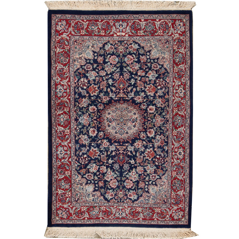Hand-Knotted High-Quality Navy Area Rug