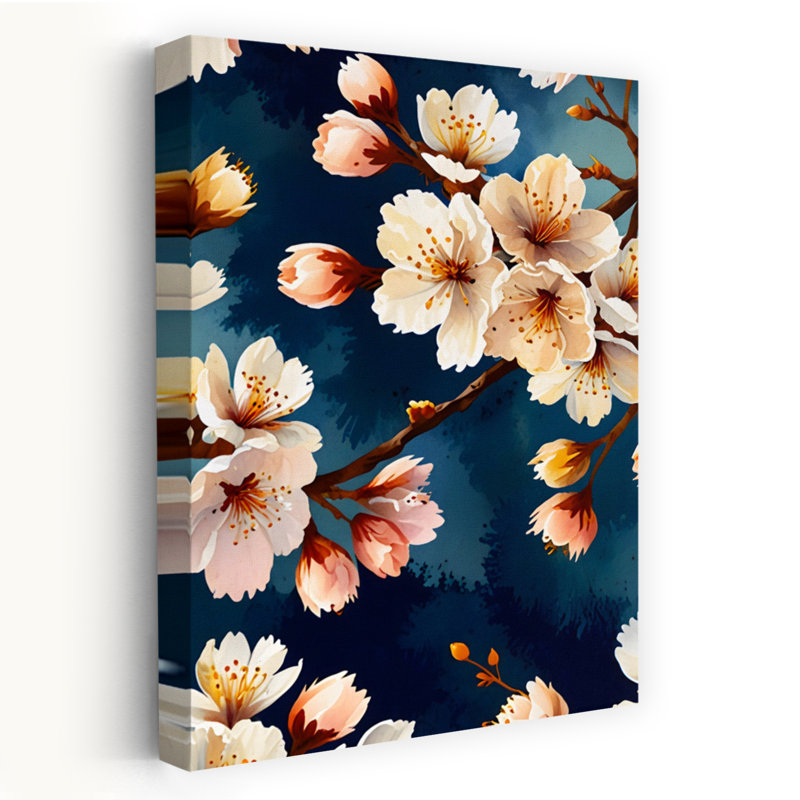 Cherry Blossom Branches Abstract Contemporary Wall Art Print, 45.72cm H x 30.48cm W