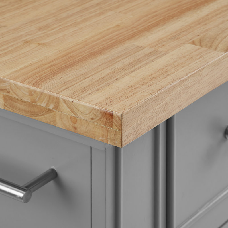 Ensemble d'îlot de cuisine 50 "Diamondback, Gris, Bois