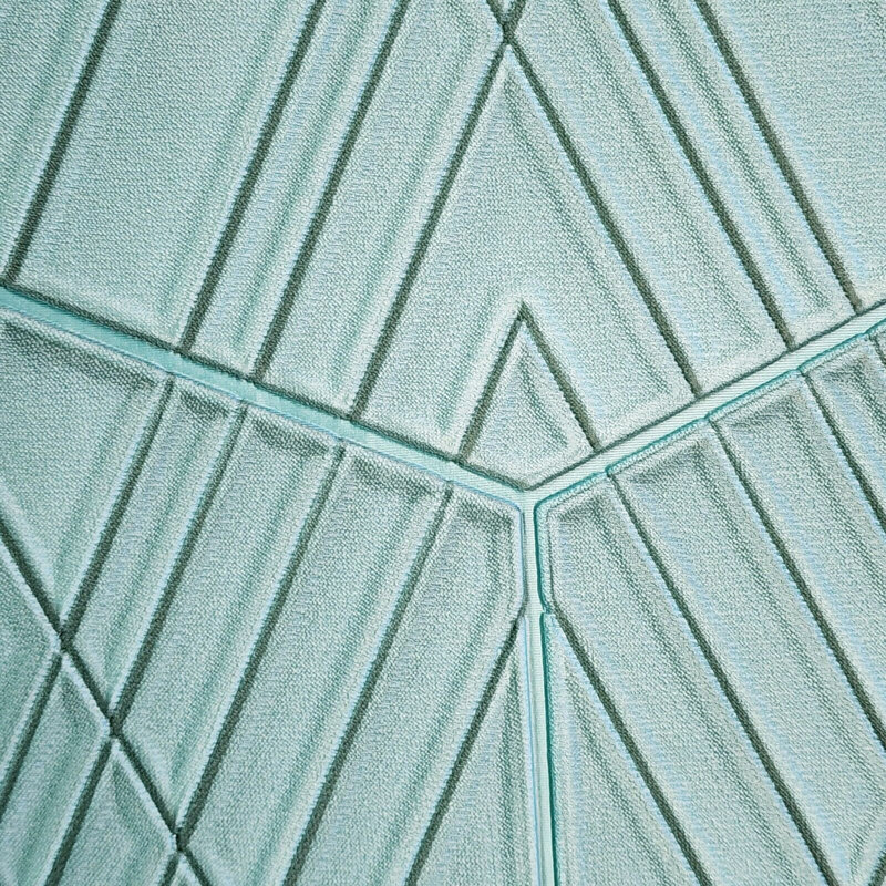 Papier peint géométrique hexagonal bleu sarcelle