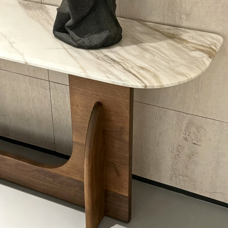 Console d'entrée Mid-Century, 33.5" H x 63" W x 13.8" D