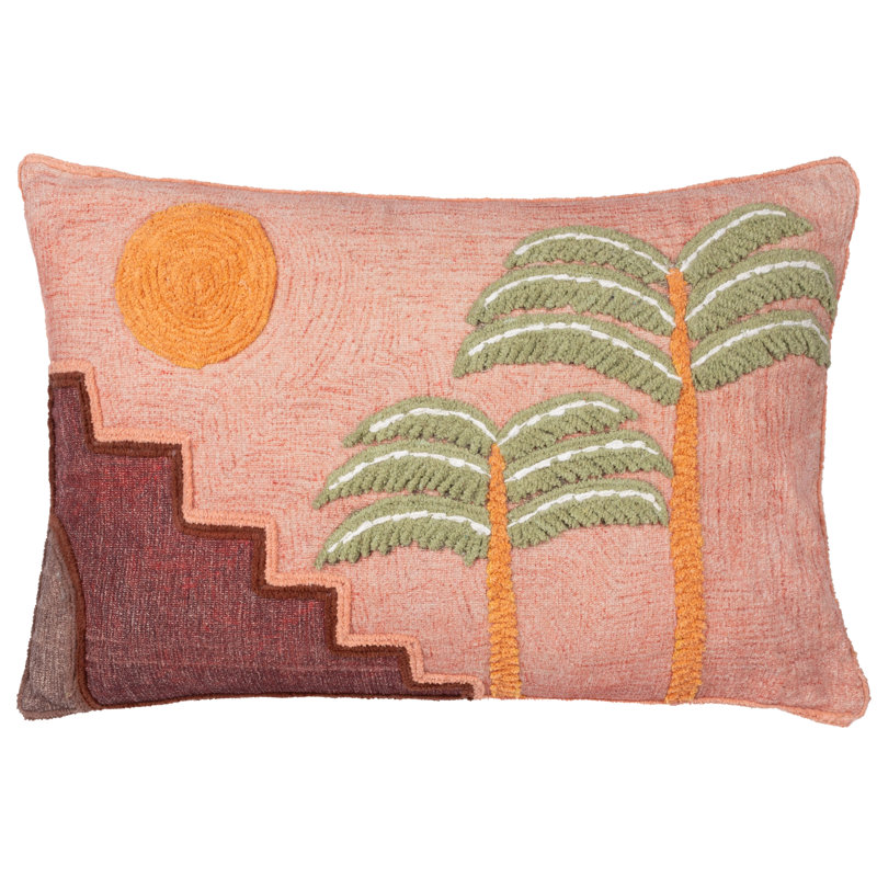 Abstract Pink Rectangular Throw Cushion