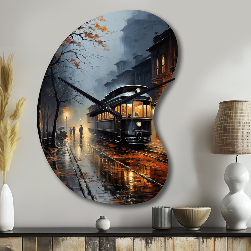 Artiaga - Horloge murale jaune en forme de flèche - forme unique, Petit