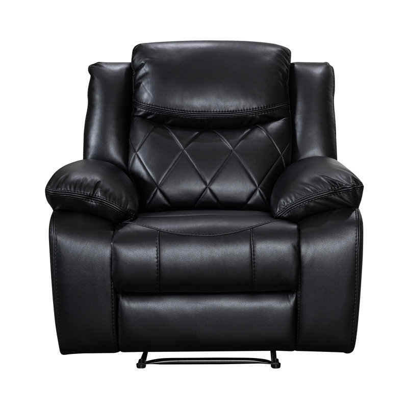 Fauteuil inclinable Scavorris, Similicuir noir