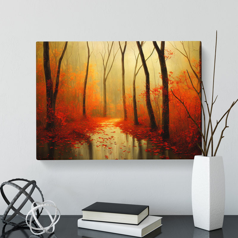 Glorious Autumn Forest - Wrapped Canvas, 50cm H x 76cm W x 3cm D