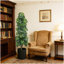 Arbre artificiel réaliste 6 pi, convenant à la décoration intérieure et extérieure, 1pc / ensemble