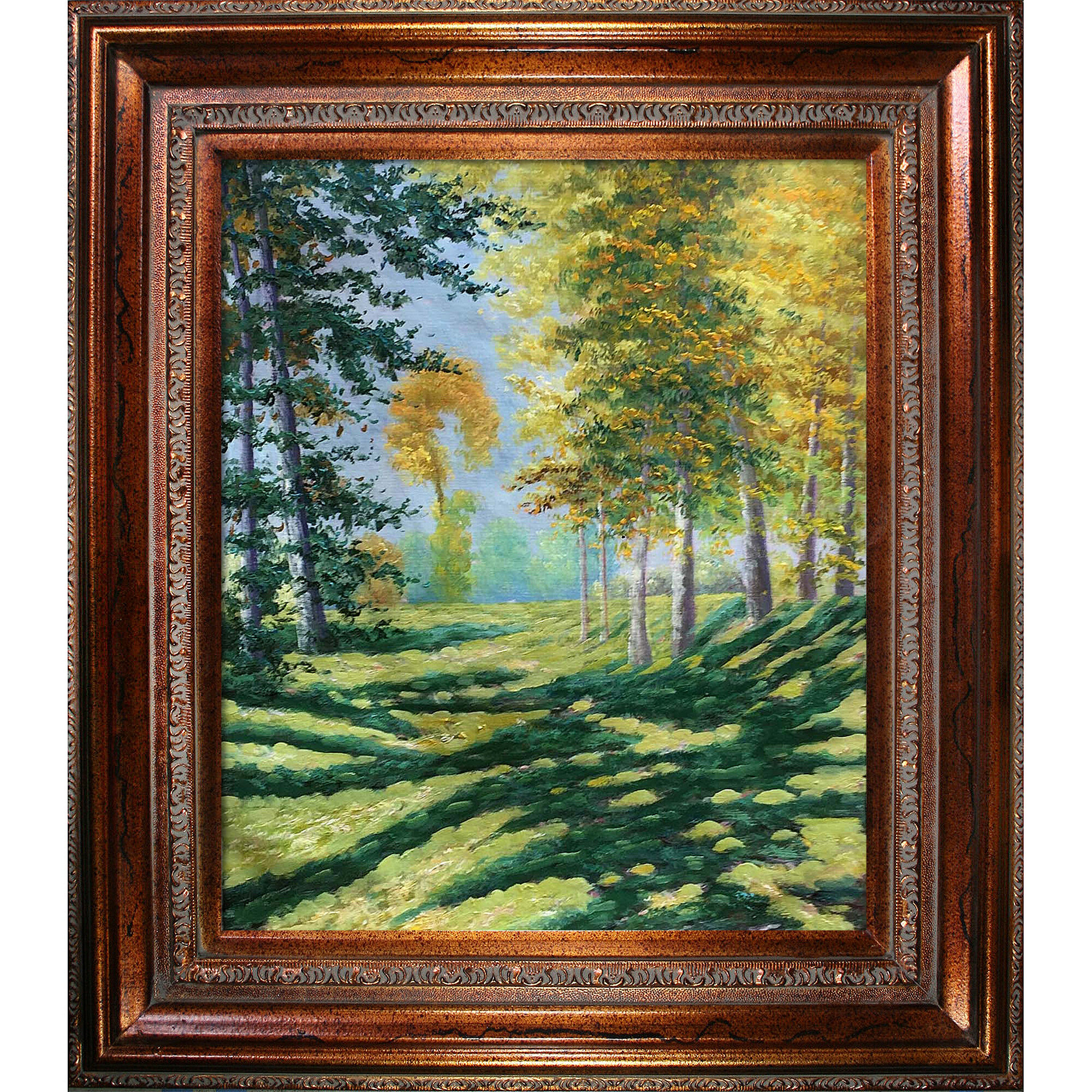 Overstock Art Untitled (Landscape) Framed On Canvas by John Leslie ...