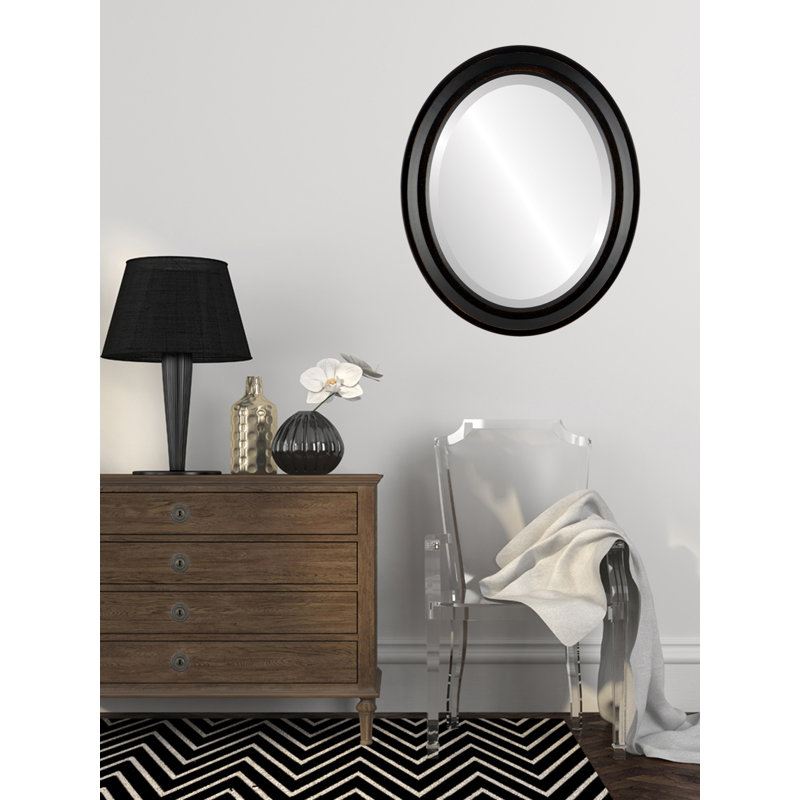 Goulet Oval Mirror, 27" x 21", Rubbed Bronze