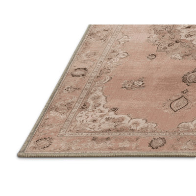 Machine Washable Tabriz Beige Area Rug