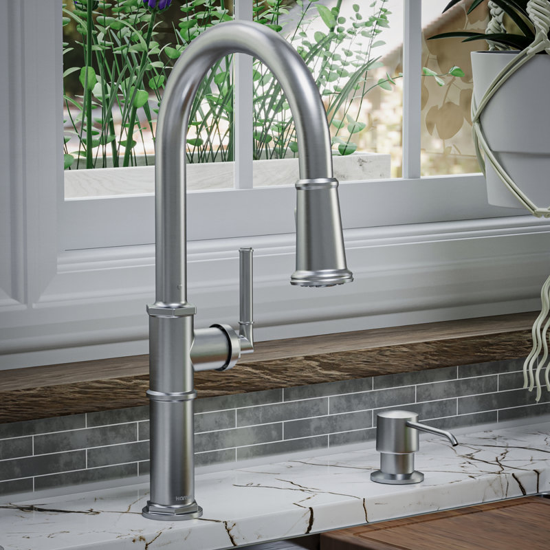 Karran Brampton Pull Down Kitchen Faucet, Stainless Steel