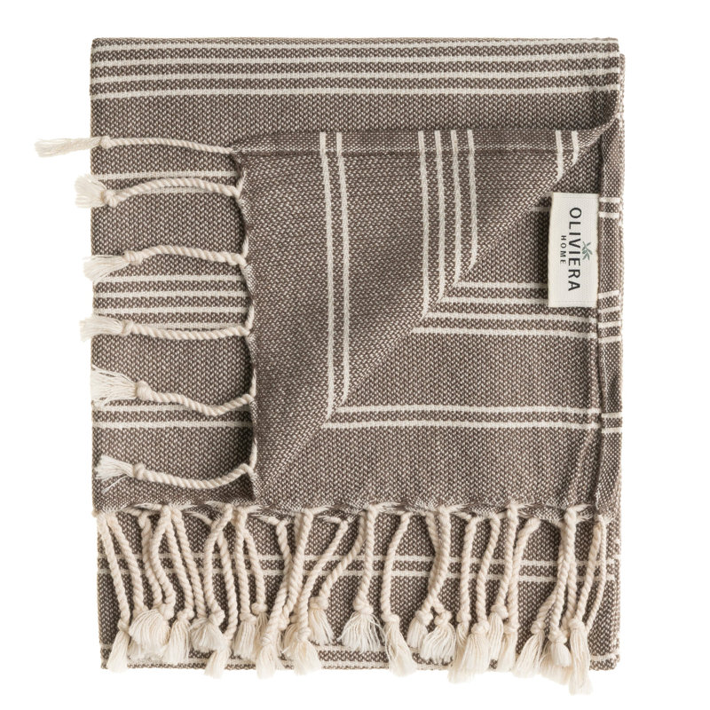 Essuie-mains et serviettes en coton Essential, Brun