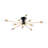 Armstead 10 - Light 45.9" Flush Mount in Black and Gold Finish