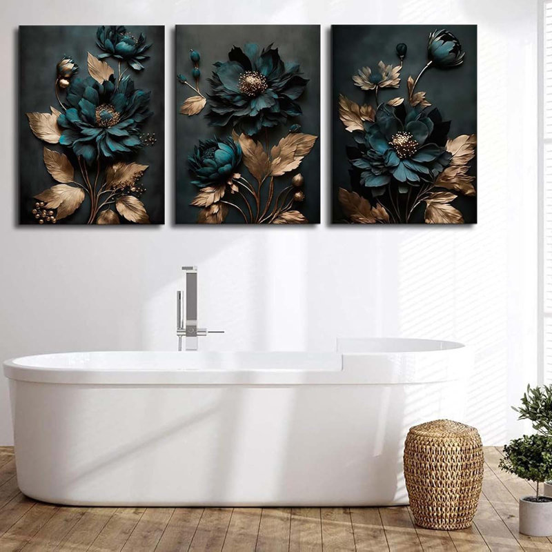 3 Piece Wrapped Canvas Print, 60 cm H x 120 cm W