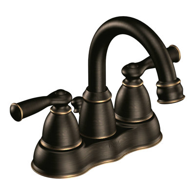 Robinet pour salle de bain à arc haute à deux poignées avec drain escamotable en option central à Banbury