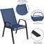 Ensemble de 4 chaises de patio empilables d'extérieur Brazos Series