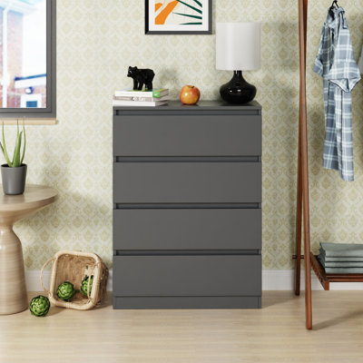 Delone 4 Drawer 70Cm W Chest of Drawers Nightstand Bedside Cabinet