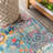 Lathan Bohemian FLAIR Boho Vintage Medallion Navy/Cream Rug-1035671767