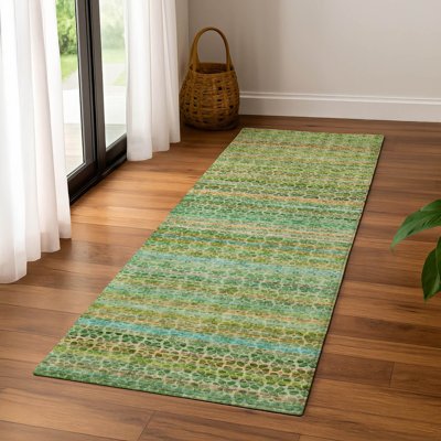 Premium Machine Washable Mayfield AMF2155 Striped Rug