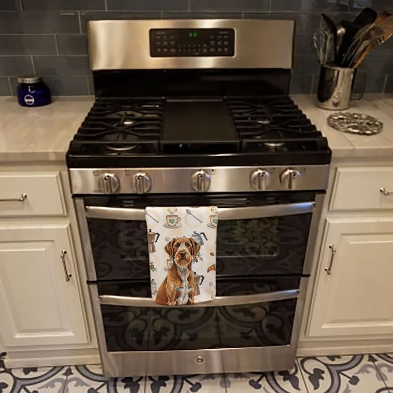 Wirehaired Pointing Griffon Coffee Bar Kitchen Towel, Wirehaired Pointing Griffon