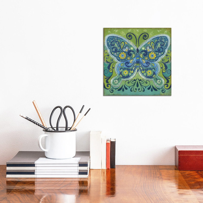 Butterfly Mosaic - Wrapped Canvas Print, 30.48 cm H x 30.48 cm W