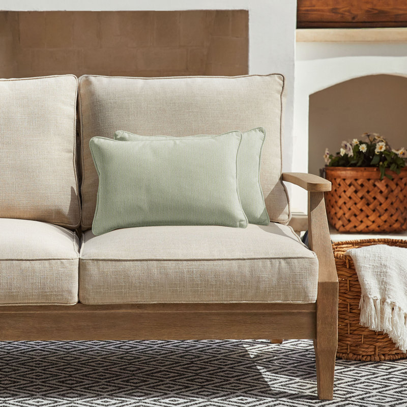 Housse et insert de coussin rectangulaire intérieur / extérieur Revive Sunbrella®, Vert, H 14 po x l 24 po