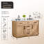 Meuble-lavabo double avec base en bois Gavino-148278213