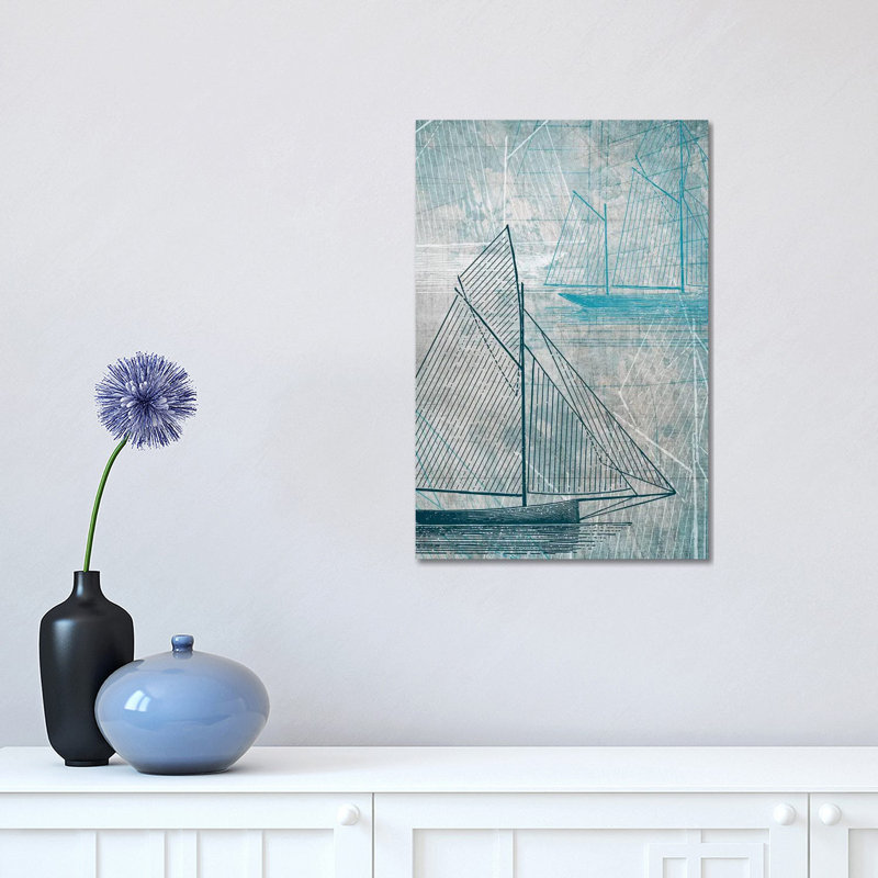 Daniela's Sailboat IV 1 Piece Wrapped Canvas Wall Art, 30.48 cm H x 45.72 cm W