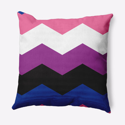 Genderfluid Chevron Decorative Throw Pillow
