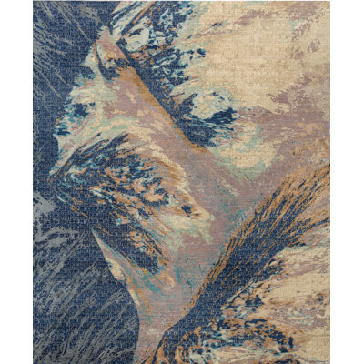 Hand Woven Wool Abstract Area Rug