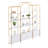 78 Inch 4 Tiers Home Office Bookcase Bookshelf, Storage Cabinet Display Shelf, X Bar Gold Frame