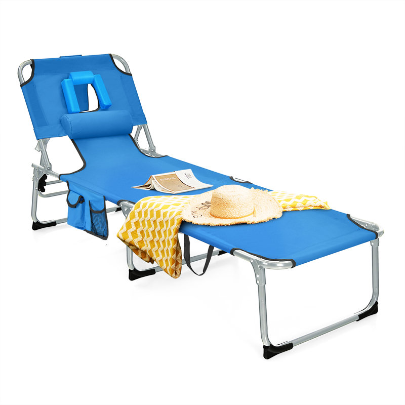 Ensemble de 2 chaises longues de plage Arlmont & Co., Bleu, 2