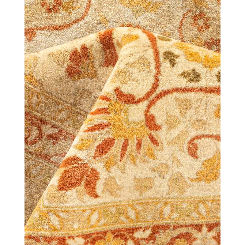 Keenan One-of-a-Kind Hand-Knotted New Age 10'2" x 13'10" Wool Area Rug in Ivory
