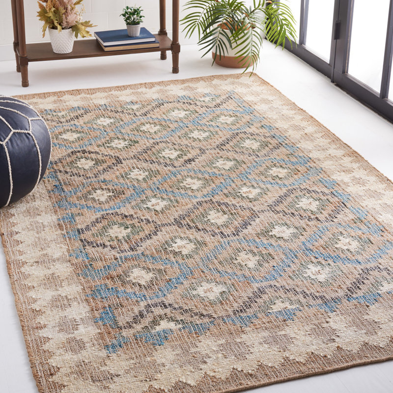 Goodwyn Flat Weave Jute Southwestern Rug, Rectangle 5' x 8'